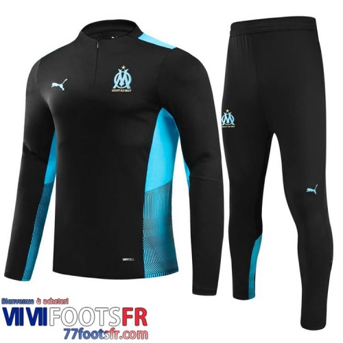 Kits: Survetement de Foot Olympique De Marseille le noir Enfant 2021 2022 TK96