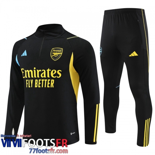 Survetement de Foot Arsenal noir Homme 2023 2024 TG834