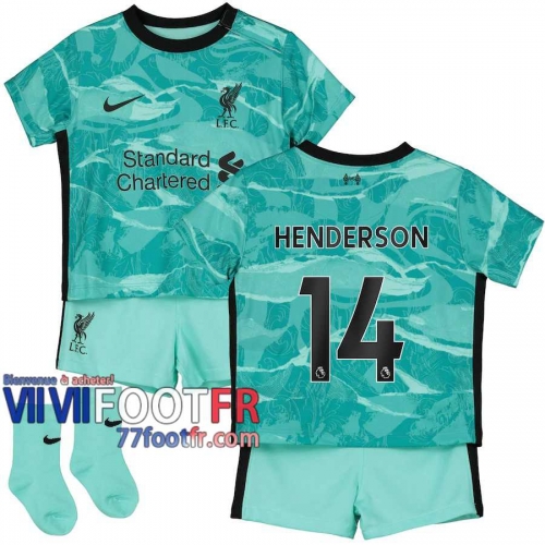 77footfr Liverpool Maillot de foot Henderson #14 Exterieur Enfant 20-21