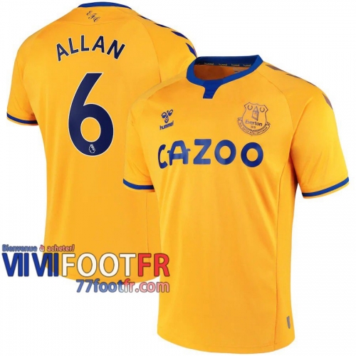 77footfr Everton Maillot de foot Allan #6 Exterieur 20-21