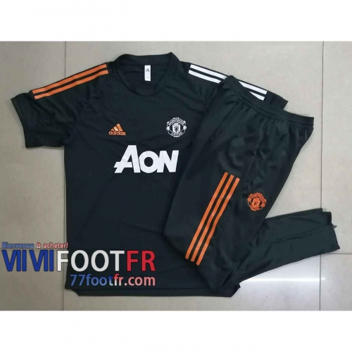 77footfr Manchester United Polo foot Vert foncé 20-21 C566