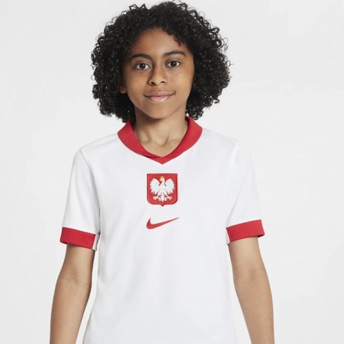 Maillot De Foot Pologne Domicile Enfant EURO 2024