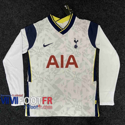 77footfr Maillots foot Tottenham Domicile Manche Longue 2020 2021