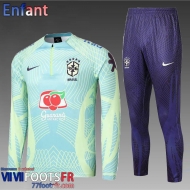 Survetement de Foot Bresil vert clair Enfant 2022 2023 TK380