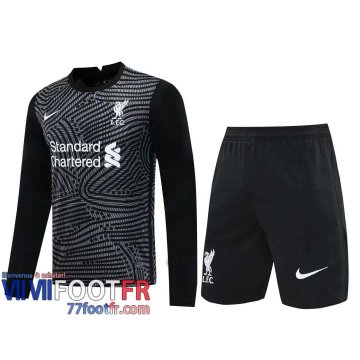 77footfr Maillots foot Liverpool Gardiens de but Manche Longue black 2020 2021