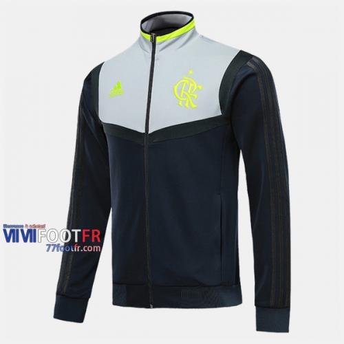 Magasins Veste Foot Flamengo Bleu Fonce/Gris 2019/2020 Nouveau Promo