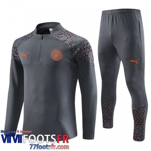 Survetement de Foot Manchester City gris Homme 2023 2024 TG911