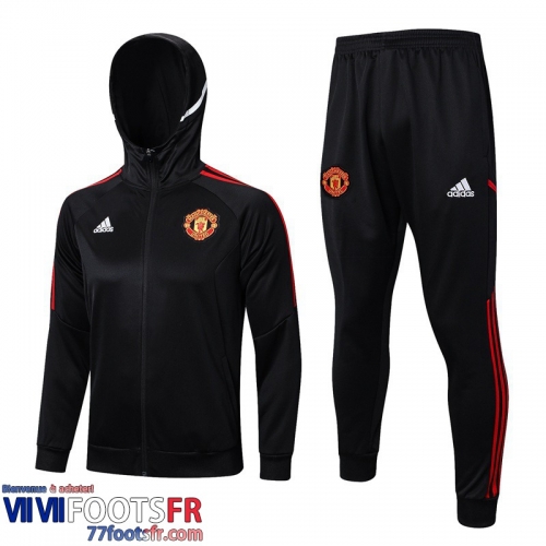 Veste Foot - Sweat A Capuche Manchester United noir Homme 2023 2024 JK713