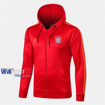 Boutique Veste Foot Coupe-Vent Bayern Munich Rouge 2019/2020 Nouveau Promo