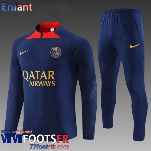 KIT: Survetement de Foot PSG bleu marine Enfant 2023 2024 TK673