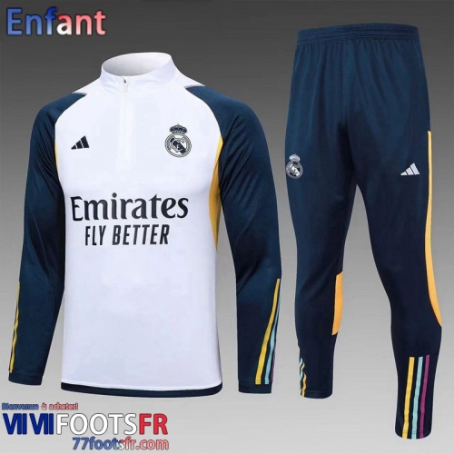 KIT: Survetement de Foot Real Madrid White Enfant 2023 2024 C17