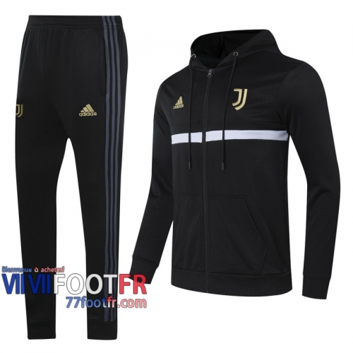 77footfr Veste Foot - Sweat a Capuche Juventus noir - 2020 2021 J152