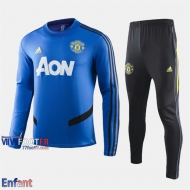 Promo: Ensemble Survetement Manchester United Enfant Bleu 2019/2020 Thailande