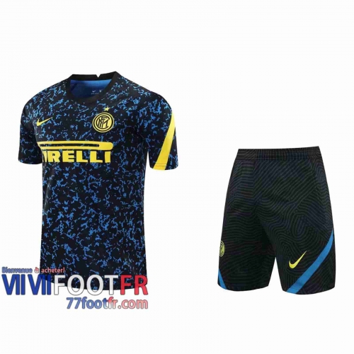 77footfr Survetement Foot T-shirt Inter Milan noir 2020 2021 TT119