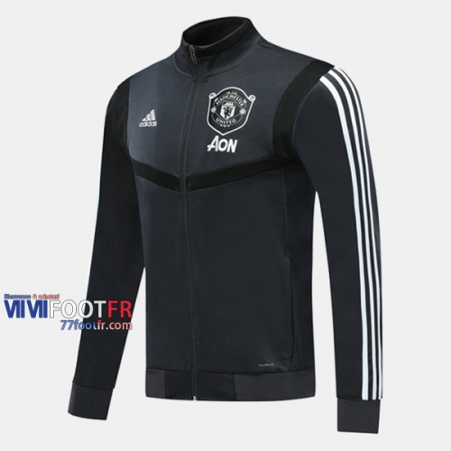 Boutique Veste Foot Manchester United Gris Fonce 2019/2020 Nouveau Promo