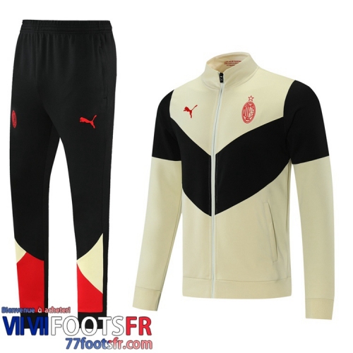 Veste Foot AC Milan Jaune clair-noir Homme 2021 2022 JK168