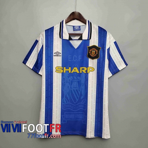 77footfr Retro Maillots foot 94 96 Manchester United Exterieur