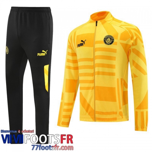 Veste Foot Manchester City jaune Homme 2022 2023 JK581