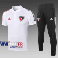 Polo de foot Sao paulo 2020 2021 Blanc C458#