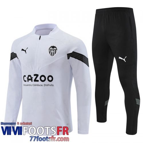 Survetement de Foot Valencia Blanc Homme 2022 2023 TG548