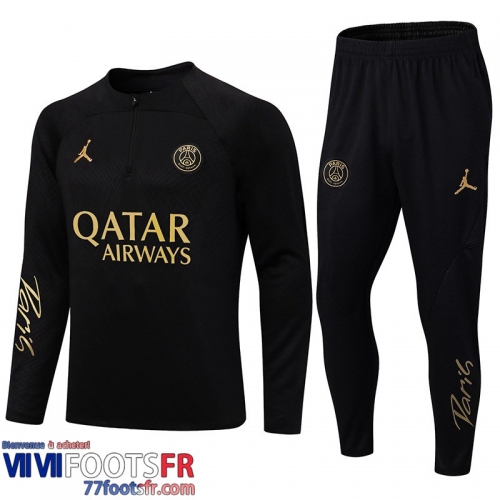 Survetement de Foot PSG Paris noir Homme 2022 2023 TG473