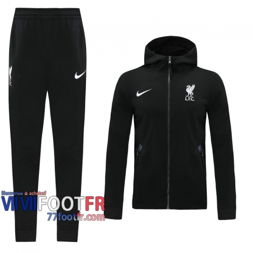 77footfr Veste Foot - Sweat a Capuche Liverpool noir - 2020 2021 J130