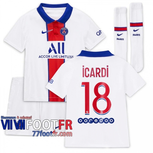 Maillot de foot PSG Neymar Icardi #18 Exterieur Enfant 20-21