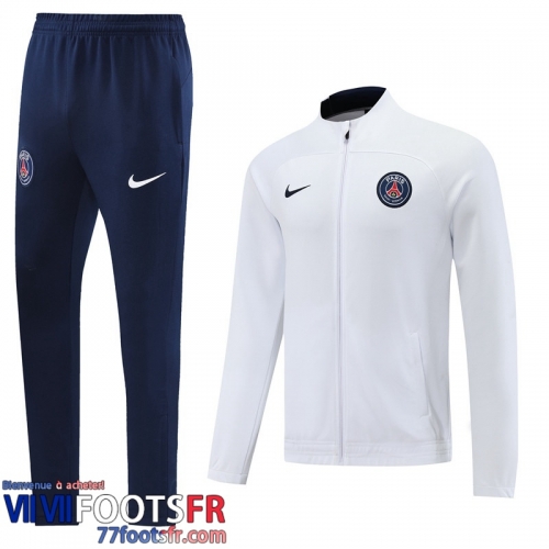 Veste Foot PSG Blanc Homme 2022 2023 JK542