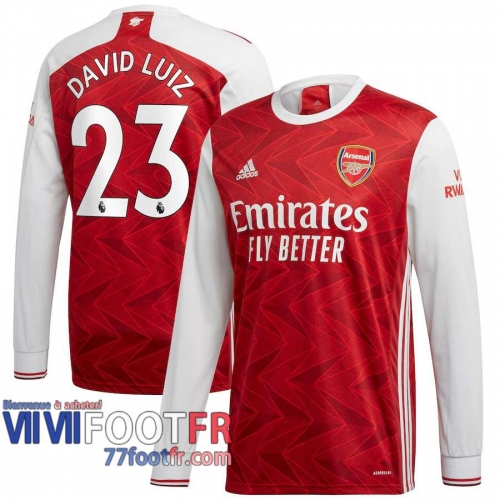 Maillot de foot Arsenal David Luiz #23 Domicile Manches longues 2020 2021