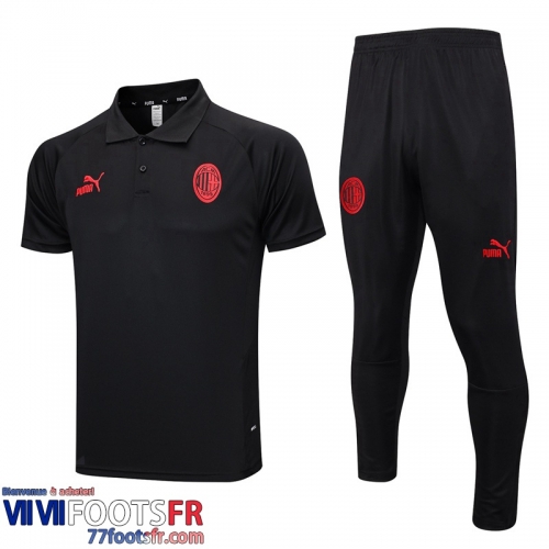 Polo foot AC Milan noir Homme 2023 2024 PL647