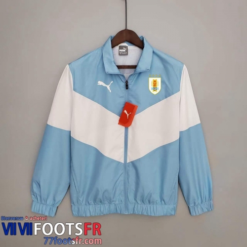 Coupe Vent - Sweat a Capuche Uruguay bleu Homme 2022 2023 WK167