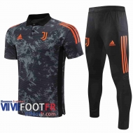 77footfr Polo foot Juventus Gris-noir - Sangles 2020 2021 P196