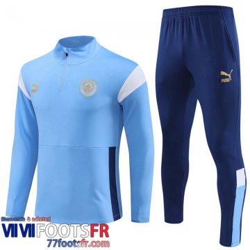 Survetement de Foot Manchester City bleu clair Homme 2023 2024 TG839