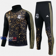 Ensemble Survetement Foot Real Madrid Adidas × Ea Sports™ Fifa 20 Col Haut Noir Thai 2019/2020 Nouveau