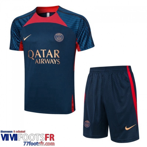 Survetement T Shirt PSG bleu marine Homme 2023 2024 A65