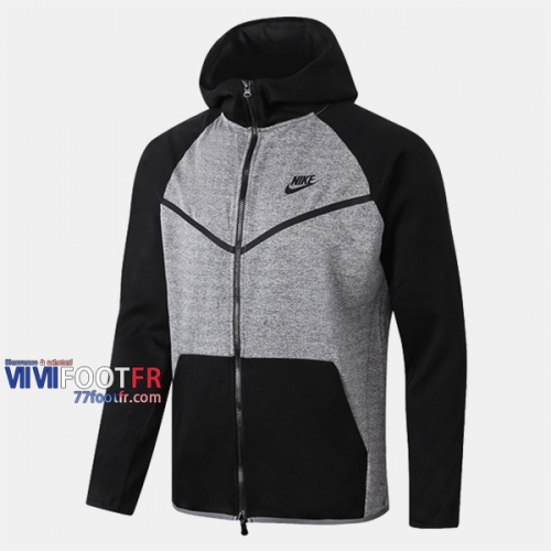 Magasins Veste Foot Nike Avec Capuche Noir Gris 2020/2021 Nouveau Promo