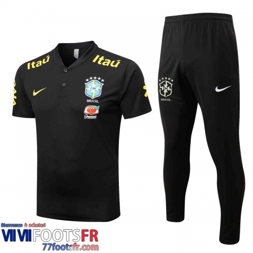 Polo foot Bresil noir Homme 2022 2023 PL608