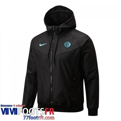 Coupe Vent - Sweat a Capuche Inter Milan noir Homme 2022 2023 WK72