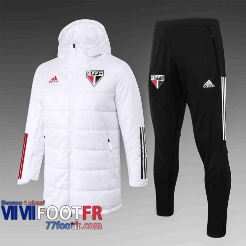 77footfr Doudoune Foot Sao Paulo blanc 2020 2021 H0026