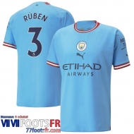 Maillot De Foot Manchester City Domicile Homme 2022 2023 Rúben 3