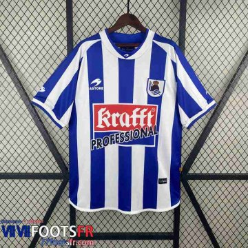 Retro Maillot De Foot Real Sociedad Domicile Homme 02 03 FG576