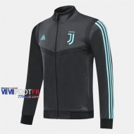 Boutique Veste Foot Juventus Gris Fonce 2019/2020 Nouveau Promo