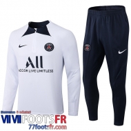 Survetement de Foot PSG Blanc Homme 22 23 TG386