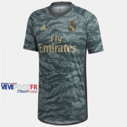 Nouveau Flocage Maillot De Foot Gardien Real Madrid Homme Gris 2019-2020 Personnalise :77Footfr