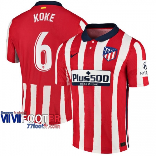 Maillot de foot Atletico Madrid Koke #6 Domicile 2020 2021