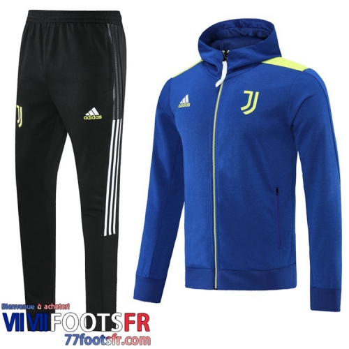 Veste Foot - Sweat A Capuche Juventus bleu marine Homme 2021 2022 JK177