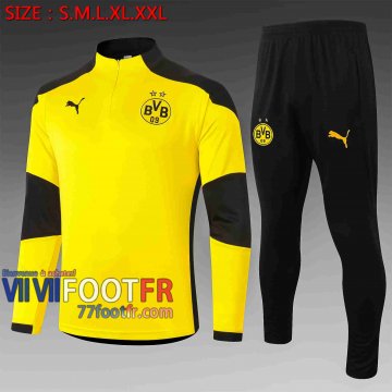 77footfr Dortmund Survetement Foot Jaune et noir 20-21 B420