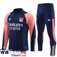 Survetement de Foot Lyon bleu marine Homme 2023 2024 TG906