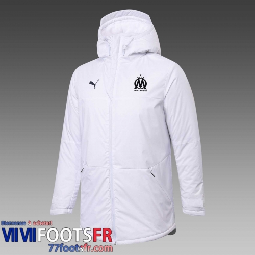 Doudoune Foot Olympique Marseille blanche Homme 2021 2022 DD46