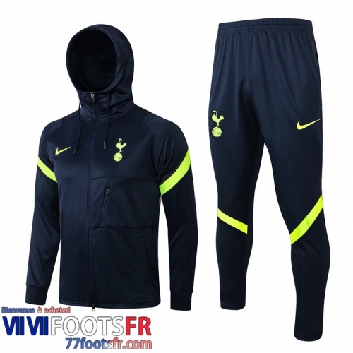 Veste Foot - Sweat A Capuche Tottenham Hotspur bleu marine Homme 2021 2022 JK307